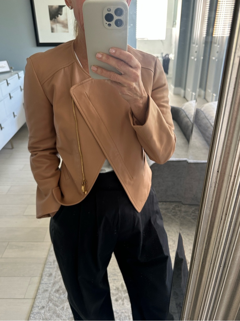 Michael Kors Collection lamb leather jacket